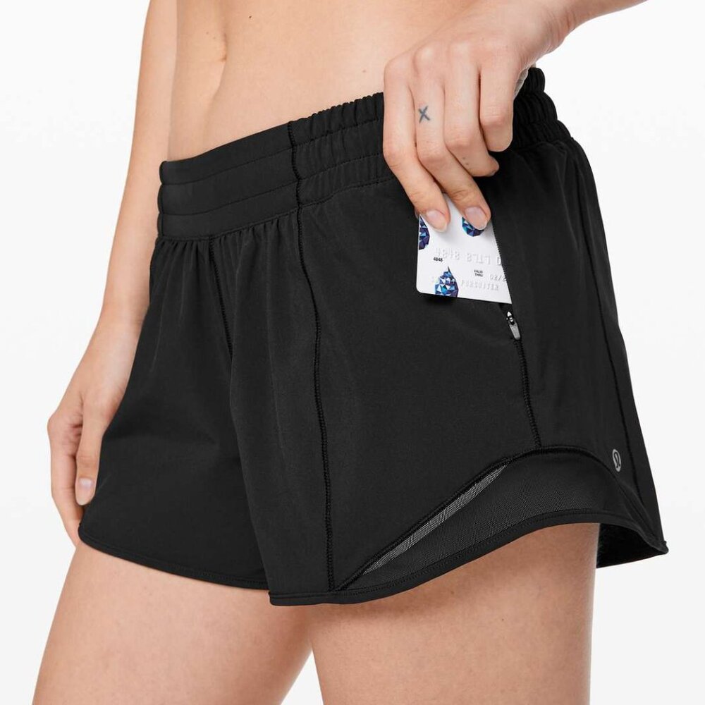 Lululemon Hotty Hot Short II *Long 4", W7ARLT, Black, Size 8